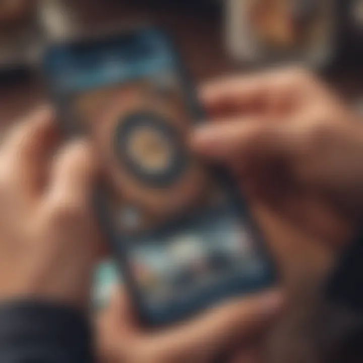 A close-up of a user revealing a scratch-off ticket on a mobile device, highlighting the thrill of winning.