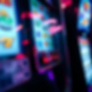 Close-up of a high-tech slot machine with advanced features
