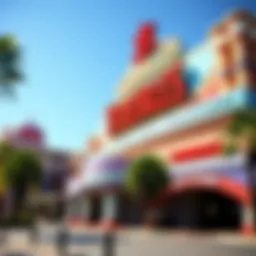 Exterior view of Terribles Hotel and Casino showcasing its vibrant architecture