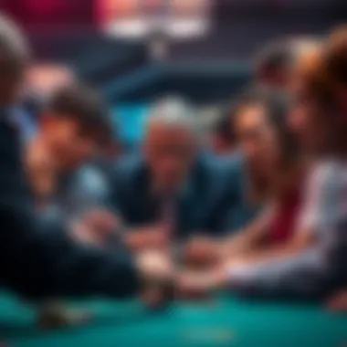 Psychological aspects of gambling depicted through player emotions.