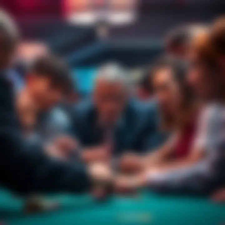 Psychological aspects of gambling depicted through player emotions.