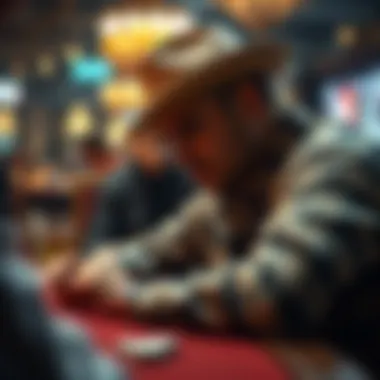 A strategic player analyzing their next move during Texas Tea.