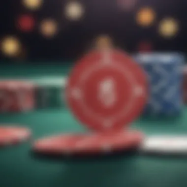 Symbolism of Strategy in Poker Chips A close-up of poker chips symbolizing strategy and risk