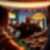 Dynamic scene of live betting excitement