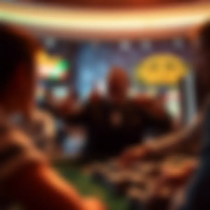 Dynamic scene of live betting excitement
