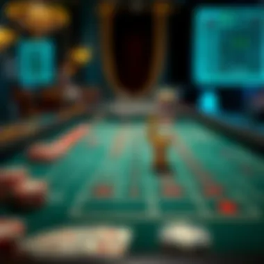 Craps table layout showcasing various betting options