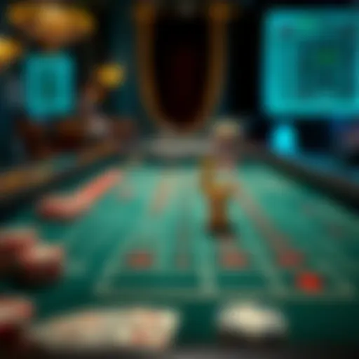 Craps table layout showcasing various betting options