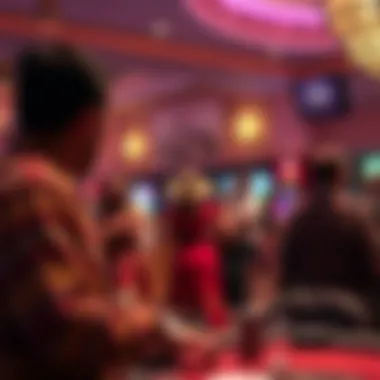 Cultural celebration at a Latino casino showcasing traditional music and dance.