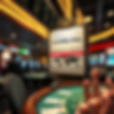 Responsible gambling signage in a casino