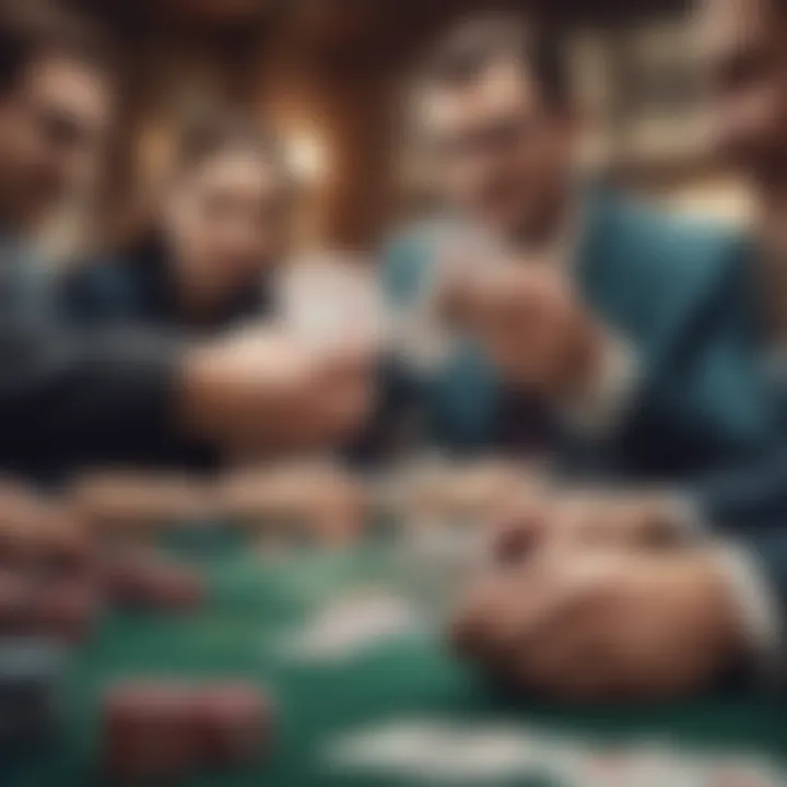 A close-up view of cards being dealt in a player banker game, emphasizing the excitement of gameplay