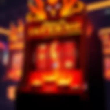 An illustration depicting the gameplay mechanics of the Inferno slot machine.