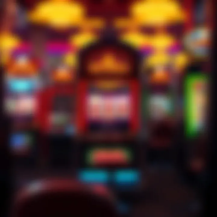 An abstract visualization of the psychological aspects influencing slot machine gameplay.