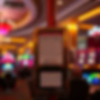 Responsible gambling information displayed at a casino