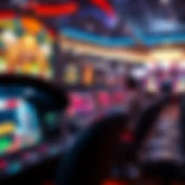 Innovative Gaming Technology in Action A close-up of cutting-edge gaming technology utilized within super casinos.