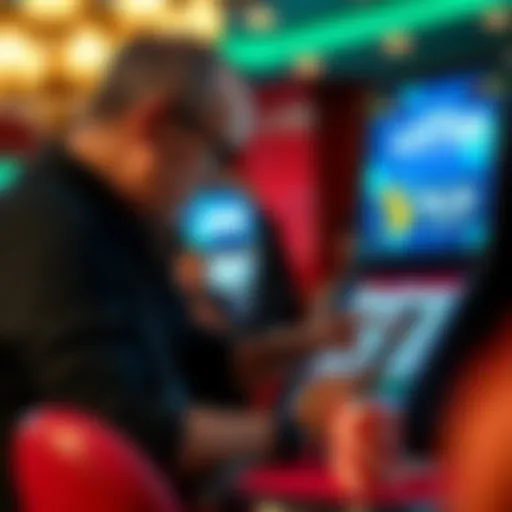 User engaging with the Michigan Lottery app interface