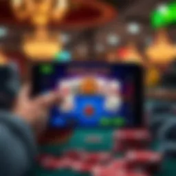 User interface of the Mississippi Stud Poker app showcasing gameplay