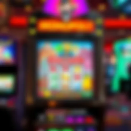 Colorful Monopoly slot machine display featuring iconic game elements