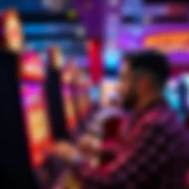 Player engaging with a Monopoly slot machine, showcasing excitement
