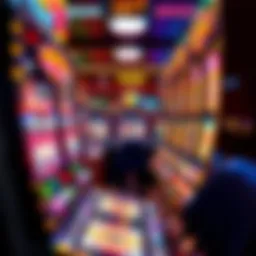 Colorful slot machine graphics