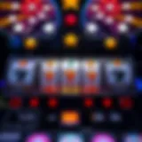 A detailed view of the Stars and Bars slot machine interface
