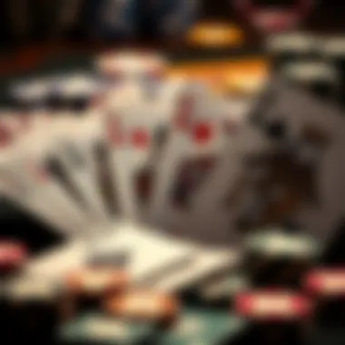 A variety of casino playing cards representing different game types and styles