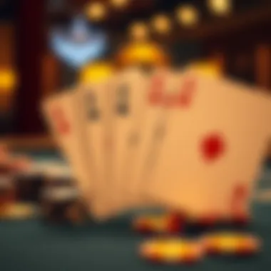 Strategic positioning of playing cards during a casino game