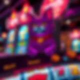 A colorful kitty cat slot machine with playful graphics