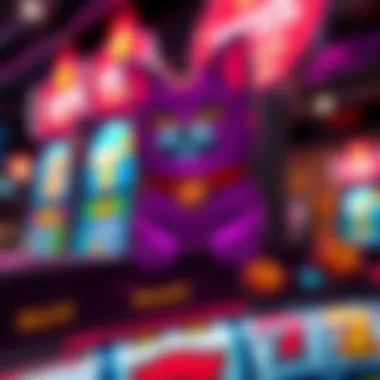 A colorful kitty cat slot machine with playful graphics