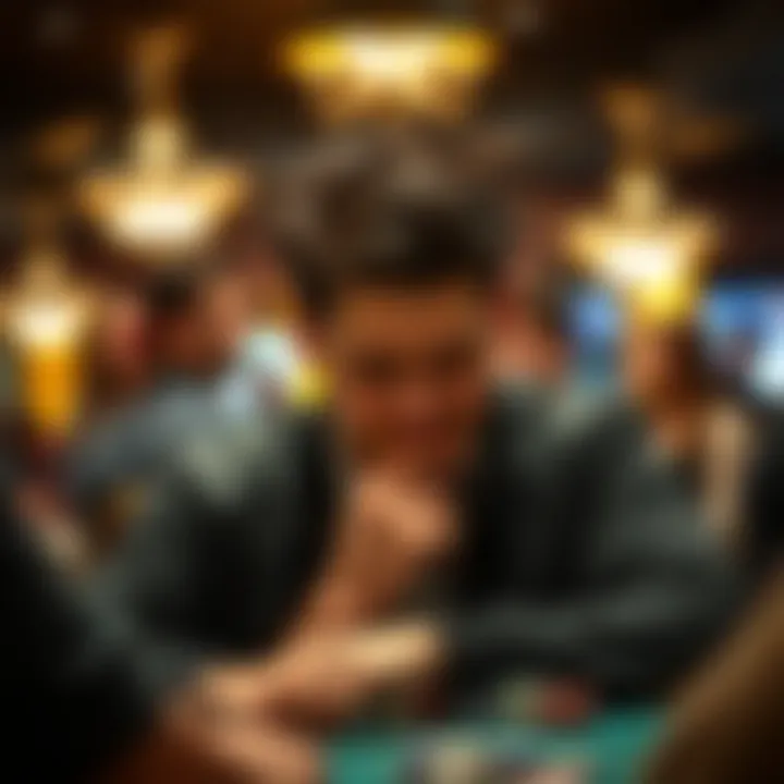 A player deep in thought during a high-stakes poker game