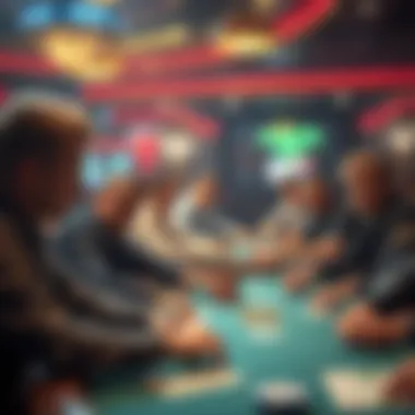 A diverse group of players at a tournament table