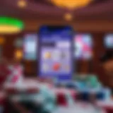 User interface of Virginia Lottery mobile app showcasing features