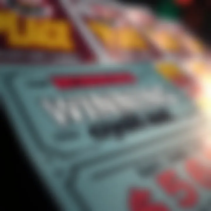 A close-up of a winning scratch-off ticket revealing a prize