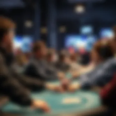 Engaged audience watching a poker tournament online