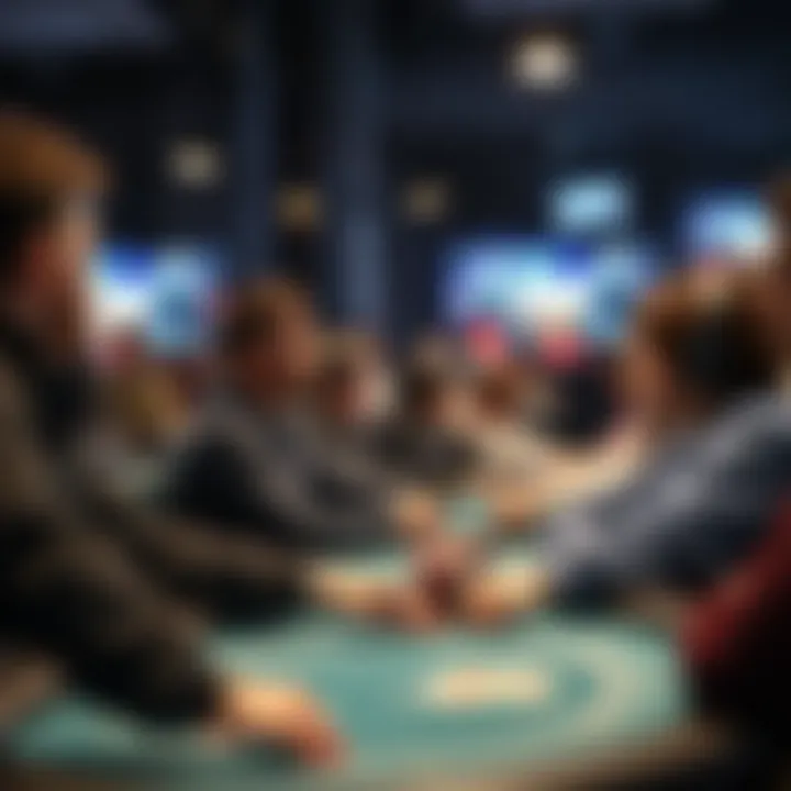 Engaged audience watching a poker tournament online