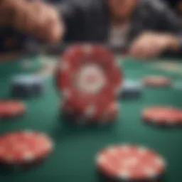 Zynga Poker gameplay showcasing chip distribution