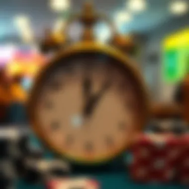 Visual representation of countdown clock emphasizing timing in betting