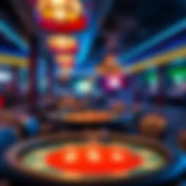 A vibrant view of the poker tables at Fort McDowell Casino