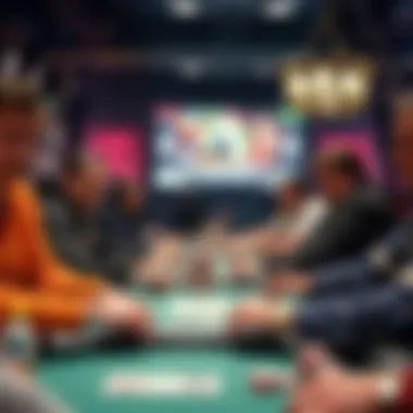 Players engaging in a thrilling tournament atmosphere