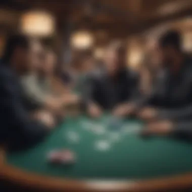 Players engaging at a poker table