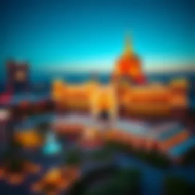 Aerial view of Hard Rock Casino showcasing its architectural grandeur