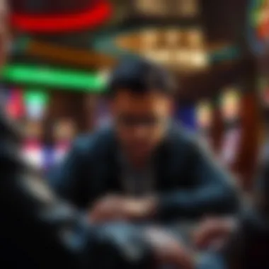 Player engaged in a high stakes gaming session