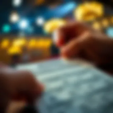 Close-up of a sports betting slip for boxing