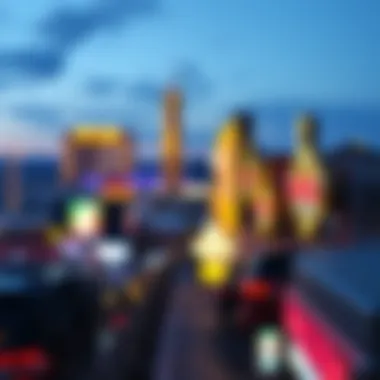 View of Las Vegas Strip highlighting sportsbooks