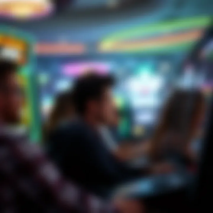 Players engaged in a thrilling slot gaming experience