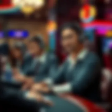 Customer support representatives assisting players at Jackpot Capital Casino