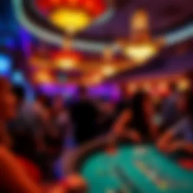 A vibrant event taking place inside La Concha San Juan Casino with guests enjoying the atmosphere