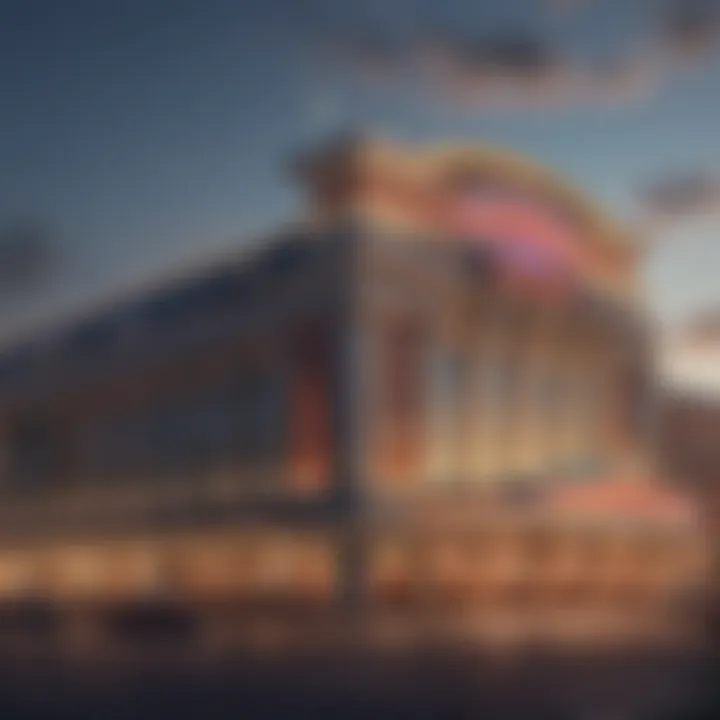 A panoramic view of the largest casino in Mississippi, showcasing its grandeur and architectural design.