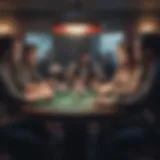 Omaha poker table with players engaged