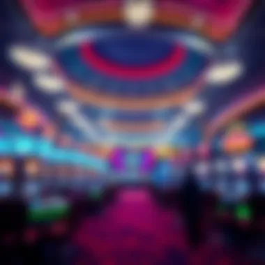 An intricate depiction of a vibrant casino environment showcasing bonus offers