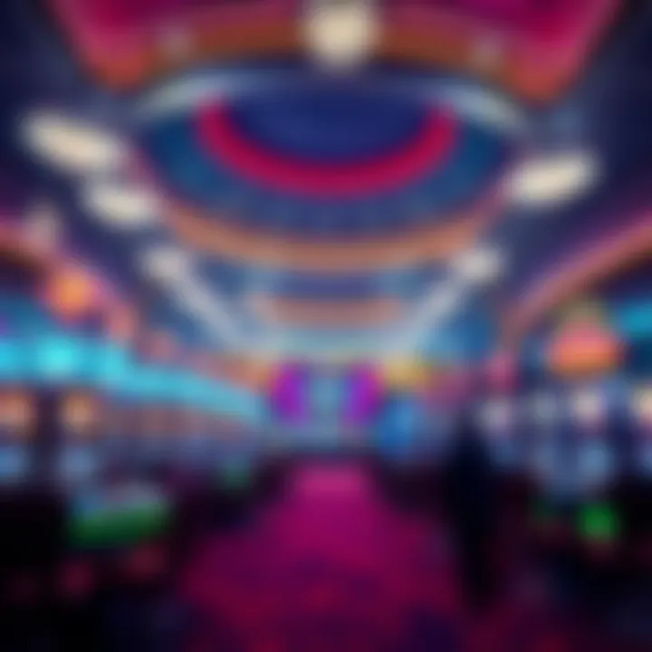 An intricate depiction of a vibrant casino environment showcasing bonus offers